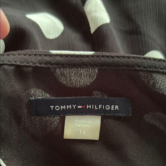 Tommy Hilfiger pilha Dot Sleeveless Kids Dress - Black and White new no tags - Picture 10 of 12